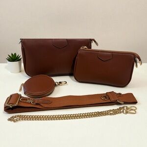 Elegant Brown Women's Bag Set